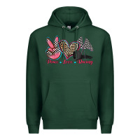 Sports Green peace love racing Premium Hoodie - Zillion Design Studio