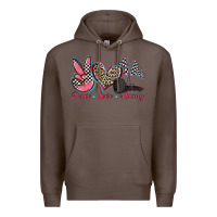 Coffee peace love racing Premium Hoodie - Zillion Design Studio
