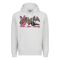 Dove Grey peace love racing Premium Hoodie - Zillion Design Studio