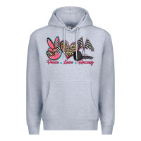 Heather Grey peace love racing Premium Hoodie - Zillion Design Studio