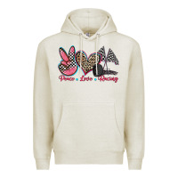 Oatmeal Heather peace love racing Premium Hoodie - Zillion Design Studio