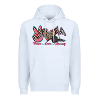 White peace love racing Premium Hoodie - Zillion Design Studio
