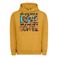 Pigment Peanut Butter all you need is love and a good cup of coffee Urban Hoodie - Zillion Design Studio