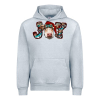 Heather Grey christmas joy cow Urban Hoodie - RanaPortraitStore