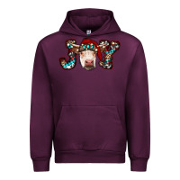Mauve Wine christmas joy cow Urban Hoodie - RanaPortraitStore