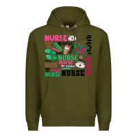 Army Green nurse Premium Hoodie - Zillion Design Studio