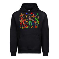 Black mexican skeletons Urban Hoodie - Zillion Design Studio
