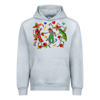 Heather Grey mexican skeletons Urban Hoodie - Zillion Design Studio