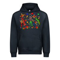 Navy mexican skeletons Urban Hoodie - Zillion Design Studio