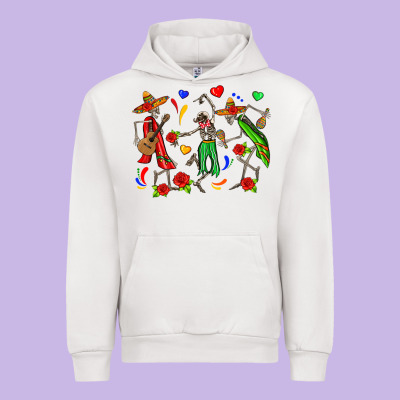 Mexican Skeletons Urban Hoodie Designed By Zillion Design Studio