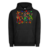 Pigment Black mexican skeletons Urban Hoodie - Zillion Design Studio