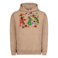 Pigment Burro mexican skeletons Urban Hoodie - Zillion Design Studio