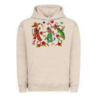 Pigment French Oak mexican skeletons Urban Hoodie - Zillion Design Studio