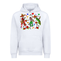 White mexican skeletons Urban Hoodie - Zillion Design Studio