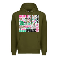 Army Green nurse Premium Hoodie - Zillion Design Studio