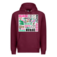 Burgundy nurse Premium Hoodie - Zillion Design Studio