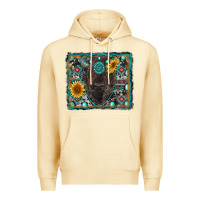 Pina Colada american bison wıth sunflower and gemstone Premium Hoodie - RanaPortraitStore