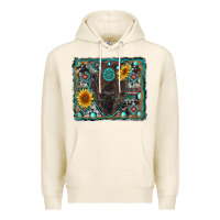 Tofu american bison wıth sunflower and gemstone Premium Hoodie - RanaPortraitStore