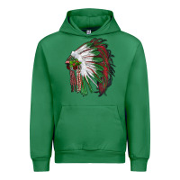 Emerald christmas indian feather headdress Urban Hoodie - RanaPortraitStore
