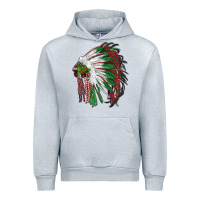 Heather Grey christmas indian feather headdress Urban Hoodie - RanaPortraitStore