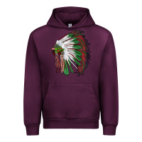 Mauve Wine christmas indian feather headdress Urban Hoodie - RanaPortraitStore