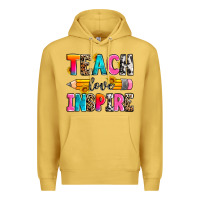 Antique Gold teach love inspire Premium Hoodie - Zillion Design Studio