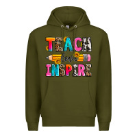 Army Green teach love inspire Premium Hoodie - Zillion Design Studio