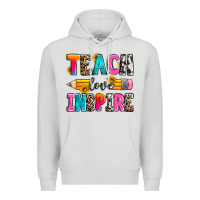 Dove Grey teach love inspire Premium Hoodie - Zillion Design Studio