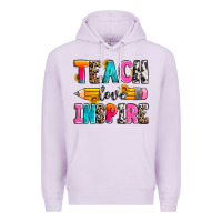 Lilac teach love inspire Premium Hoodie - Zillion Design Studio