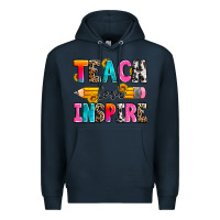 Navy teach love inspire Premium Hoodie - Zillion Design Studio