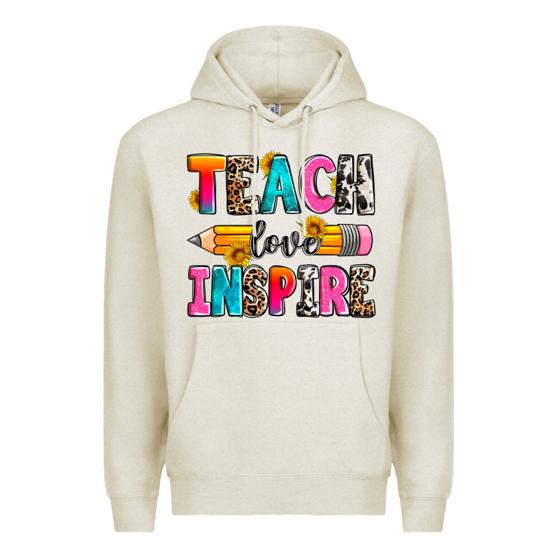 Teach Love Inspire Premium Hoodie by Zillion Design Studio | Teevron