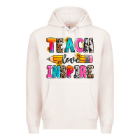 Pale Pink teach love inspire Premium Hoodie - Zillion Design Studio