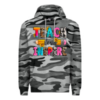 Slate Camo teach love inspire Premium Hoodie - Zillion Design Studio