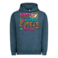 Pigment Midnight Navy wife mother coffee lover Urban Hoodie - Zillion Design Studio