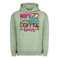 Pigment Oil Green wife mother coffee lover Urban Hoodie - Zillion Design Studio