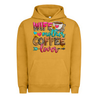 Pigment Peanut Butter wife mother coffee lover Urban Hoodie - Zillion Design Studio