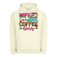 Pigment Pistachio wife mother coffee lover Urban Hoodie - Zillion Design Studio