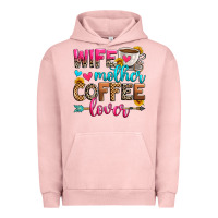 Pigment Salmon wife mother coffee lover Urban Hoodie - Zillion Design Studio