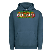 Pigment Midnight Navy Mexicana Urban Hoodie - texasbilliewilder