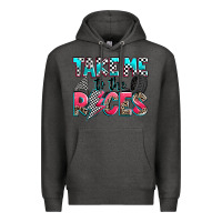 Charcoal Heather take me to the races Premium Hoodie - Zillion Design Studio