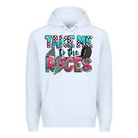 White take me to the races Premium Hoodie - Zillion Design Studio