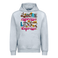 Heather Grey more espresso less depresso Urban Hoodie - Zillion Design Studio