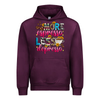 Mauve Wine more espresso less depresso Urban Hoodie - Zillion Design Studio