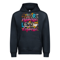Navy more espresso less depresso Urban Hoodie - Zillion Design Studio