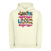 Pigment Pistachio more espresso less depresso Urban Hoodie - Zillion Design Studio