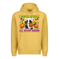 Antique Gold I Ghost People All Ready Round Premium Hoodie - texasbilliewilder