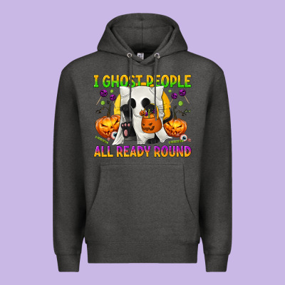 I Ghost People All Ready Round Premium Hoodie Designed By Texasbilliewilder