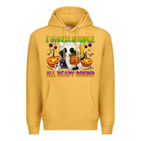 Mustard I Ghost People All Ready Round Premium Hoodie - texasbilliewilder
