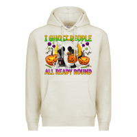 Oatmeal Heather I Ghost People All Ready Round Premium Hoodie - texasbilliewilder