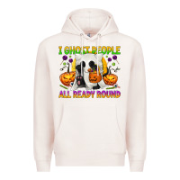Pale Pink I Ghost People All Ready Round Premium Hoodie - texasbilliewilder